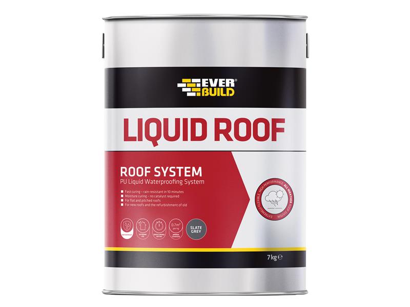 EVBAQLIQRFG7 - Aquaseal Liquid Roof Slate Grey 7kg