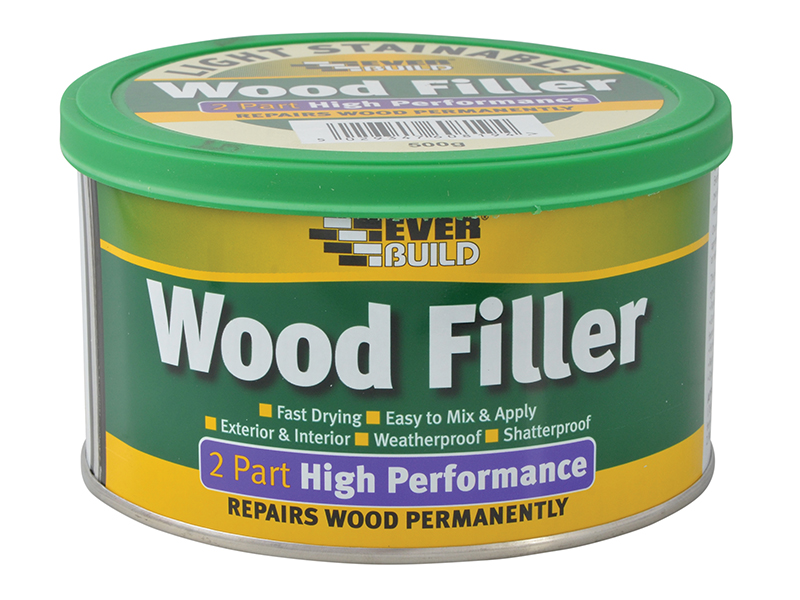 EVBHPWFL500 - 2-Part High-Performance Wood Filler Light Stainable 500g
