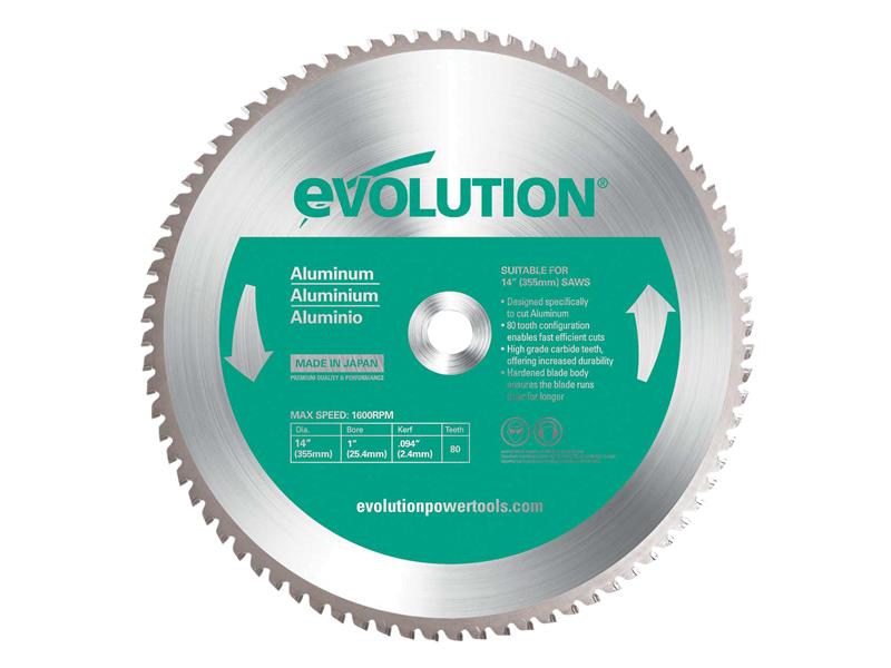 EVLRP3552580 - Aluminium Cutting Chop Saw Blade 355 x 25.4mm x 80T