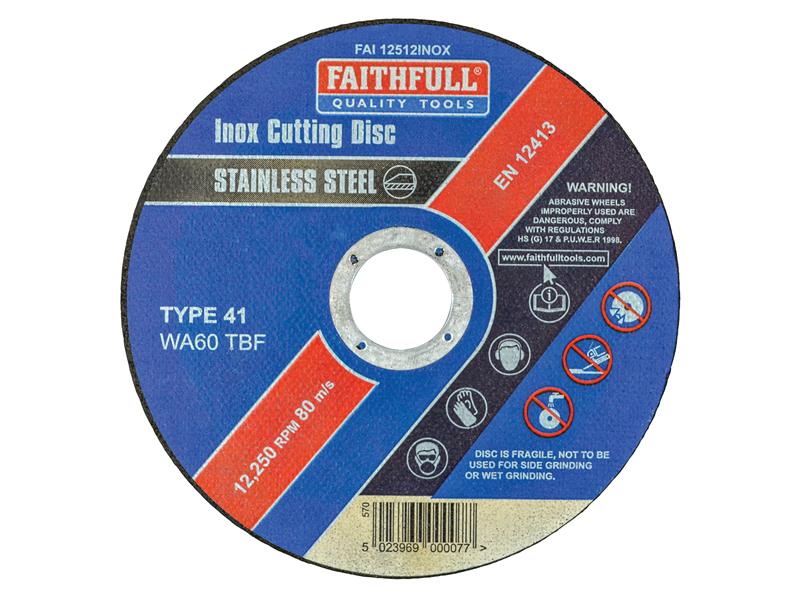 FAI11512INOX - Inox Cutting Disc 115 x 1.2 x 22.23mm