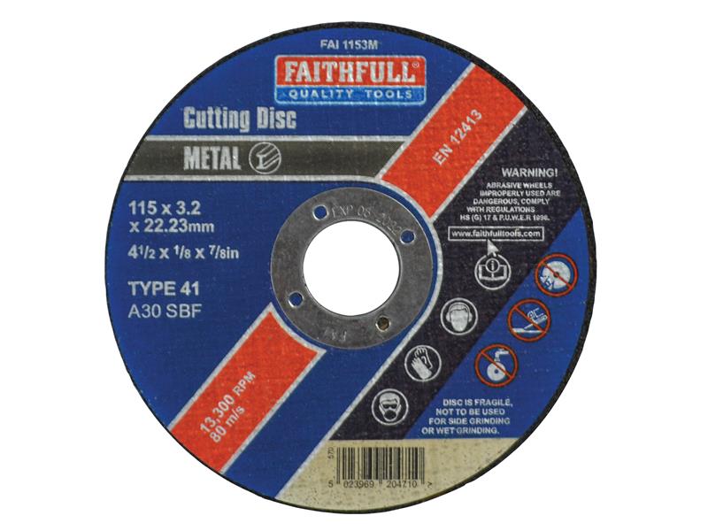 FAI1153M - Metal Cut Off Disc 115 x 3.2 x 22.23mm