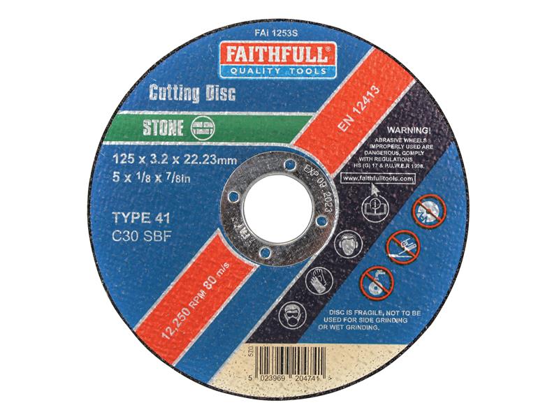FAI1253S - Stone Cut Off Disc 125 x 3.2 x 22.23mm
