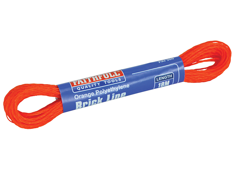 FAI300 - 300 Polyethylene Brick Line 18m (59ft) Orange (Box of 12)