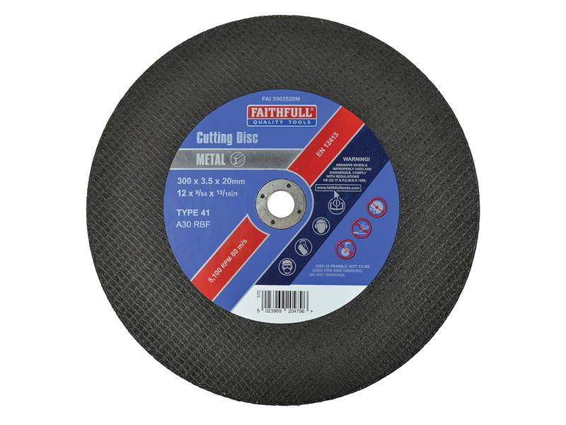 FAI3003520M - Metal Cut Off Disc 300 x 3.5 x 20mm