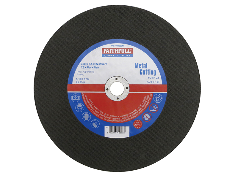 FAI3003522M - Metal Cut Off Disc 300 x 3.5 x 22.23mm