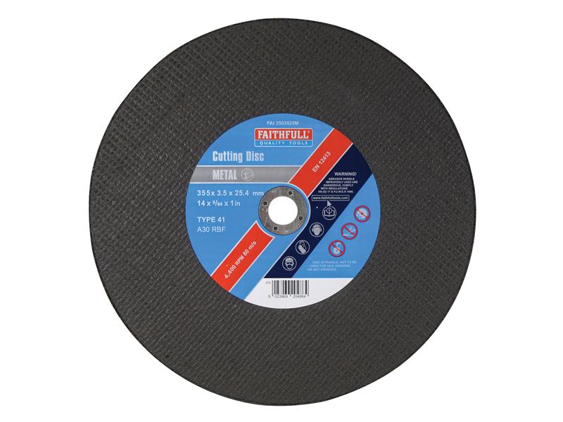 FAI3503525M - Metal Cut Off Disc 355 x 3.5 x 25.4mm