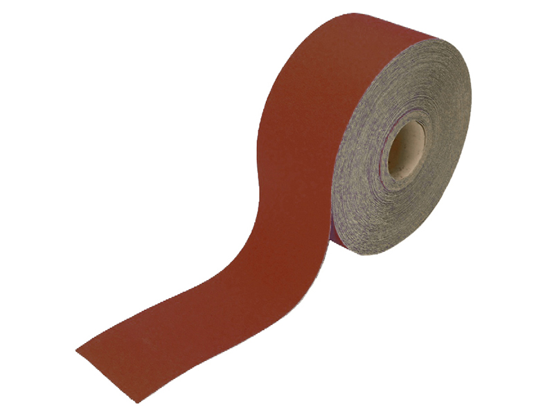 FAIAR11540R - Aluminium Oxide Sanding Paper Roll Red Heavy-Duty 115mm x 50m 40G