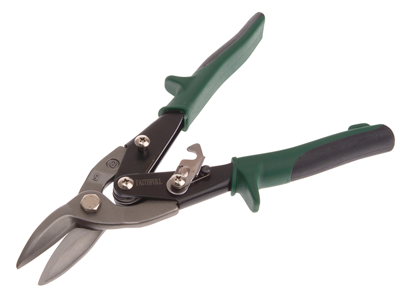 FAIAS10G - Green Compound Aviation Snips Right Cut 250mm (10in)