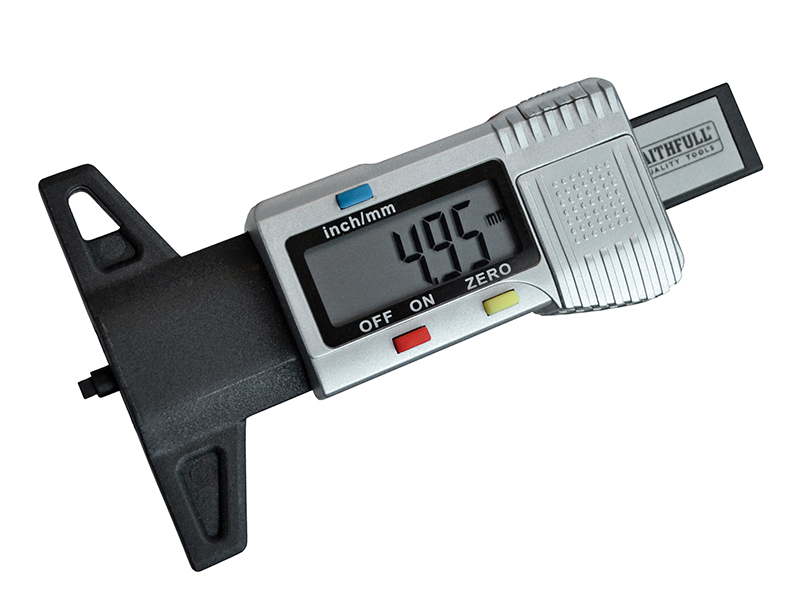 FAIAUDEPTH - Tyre Depth Gauge Digital Readout 0-25mm