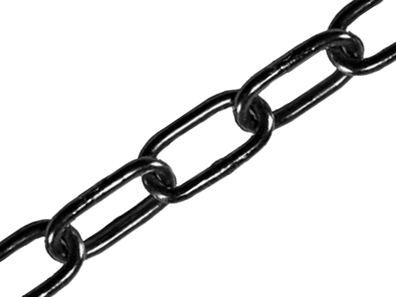 FAICHCUT30B - Black Japanned Chain 3.0mm x 2.5m - Max. Load 80kg