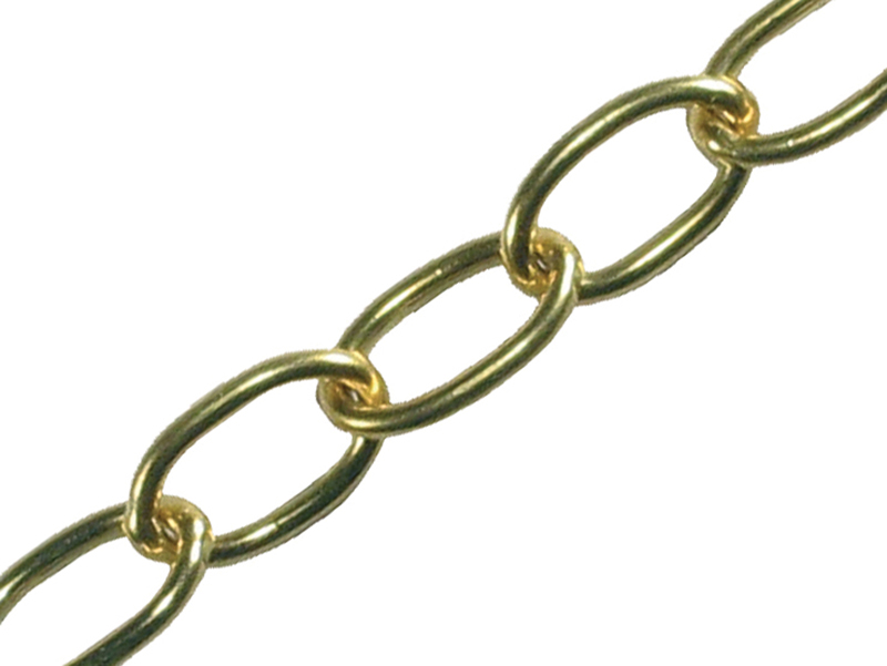 FAICHOP23 - Oval Chain 2.3mm x 10m Polished Brass