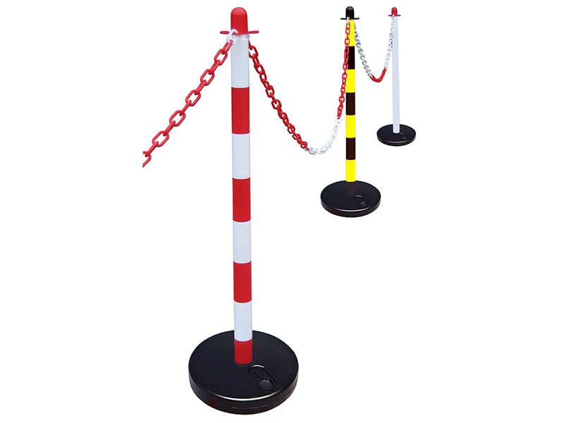 FAICHPOSTRW - Plastic Post for Chain - Red / White