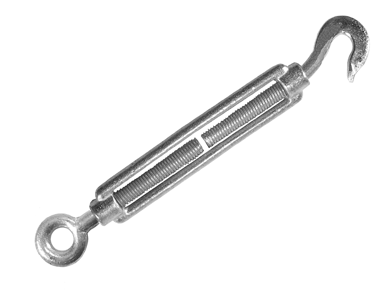 FAICHSCREW8 - Straining Screw 8mm Hook & Eye Galvanised 104mm (Pack 2)