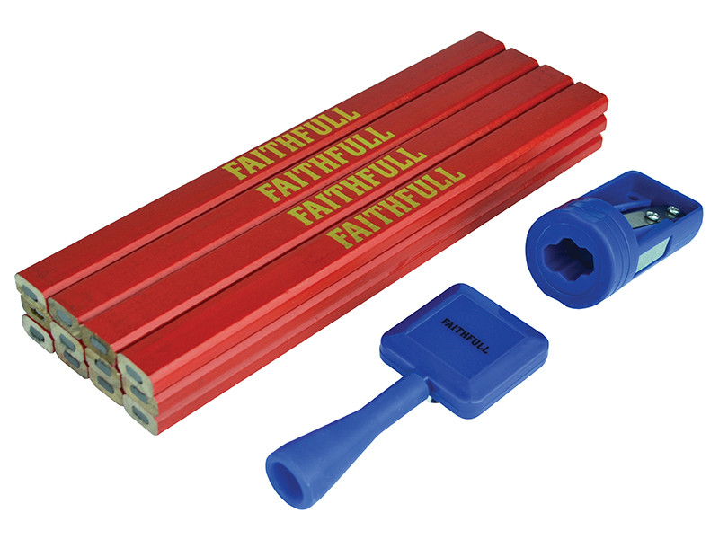 FAICPRKIT - Carpenter's Pencil Kit Red / Medium (Pack 12)