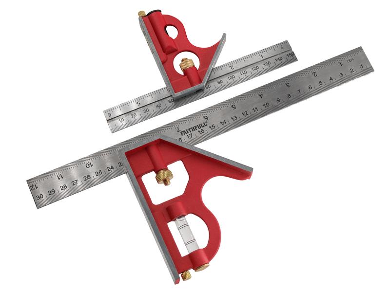 FAICS300TP - Combination Square Twin Pack 150mm (6in) & 300mm (12in)