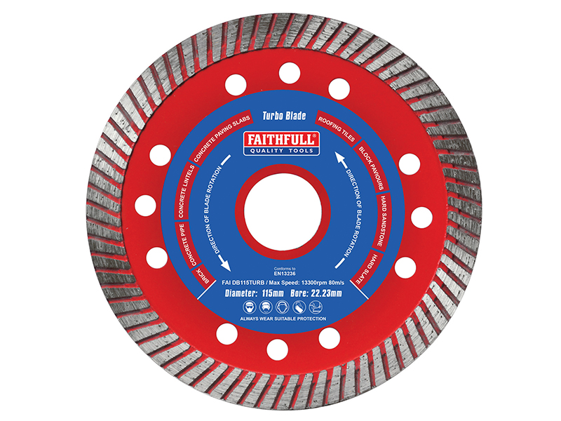 FAIDB115TURB - Turbo Cut Diamond Blade 115 x 22mm