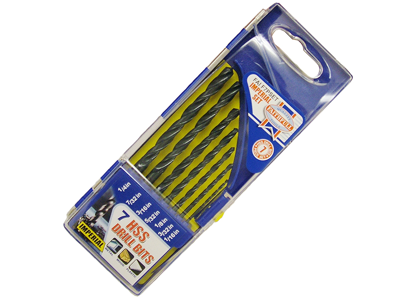 FAIF7PSET - HSS Drill Bit Set of 7 1/16-1/4 x 1/32