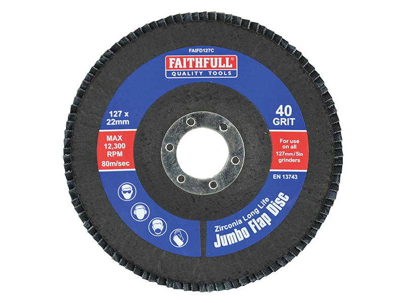 FAIFD127F - Abrasive Jumbo Flap Disc 127mm Fine