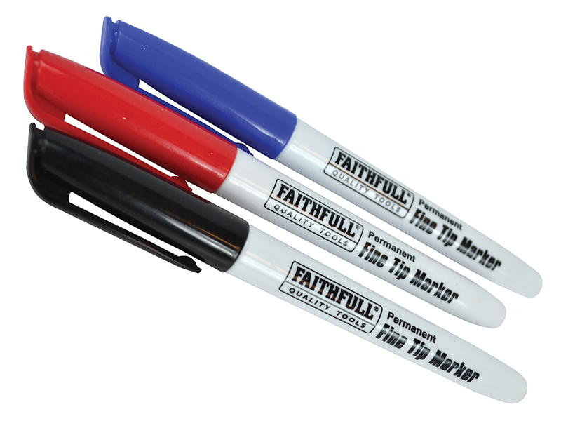 FAIFTMMIX3 - Fibre Tip Marker Pen Mixed (Pack 3)