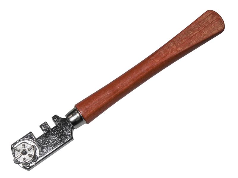 FAIGCSIX - Six Wheel Glasscutter Tungsten Carbide - Wood Handle