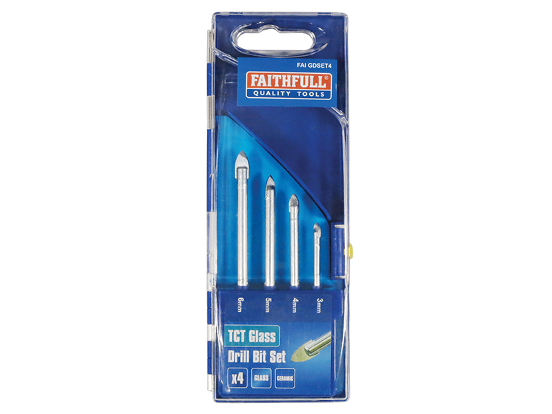 FAIGDSET4 - Tile & Glass Drill Bit Set of 4 (3-6mm)