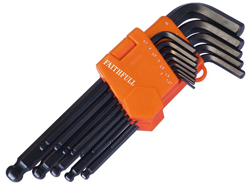 Ball End Long Arm Hexagon Key Set 13 Piece (1.3-10mm)