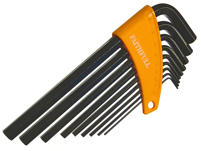 Hexagon Key Long Arm Set 9 Piece (1.5-10mm)