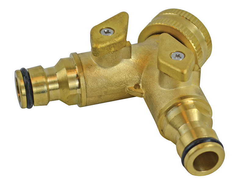 FAIHOSE2WAY - 2 Way Shut Off Valve 19mm (3/4in) to 2 x 12.5mm (1/2in)