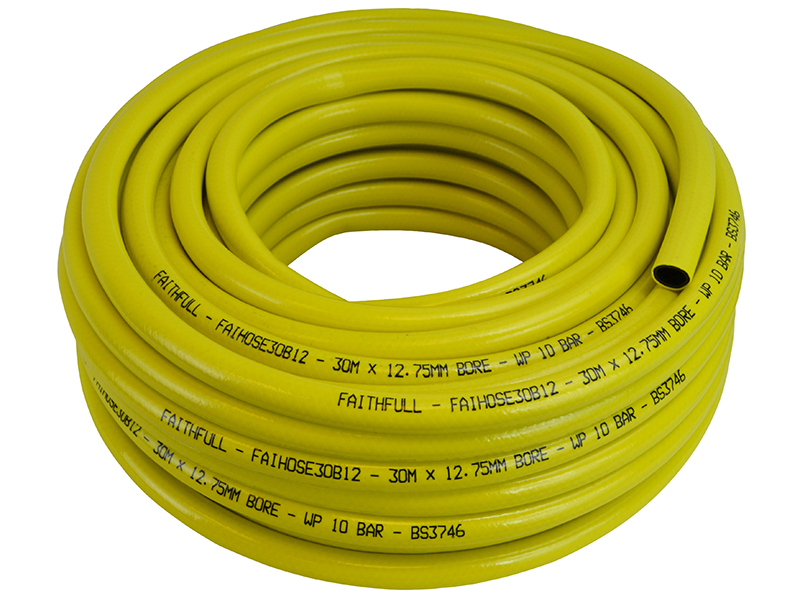 FAIHOSE30B12 - Heavy-Duty Reinforced Builder's Hose 30m 12.5mm (1/2in) Diameter