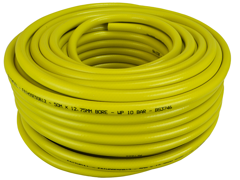 FAIHOSE50B12 - Heavy-Duty Reinforced Builder's Hose 50m 12.5mm (1/2in) Diameter