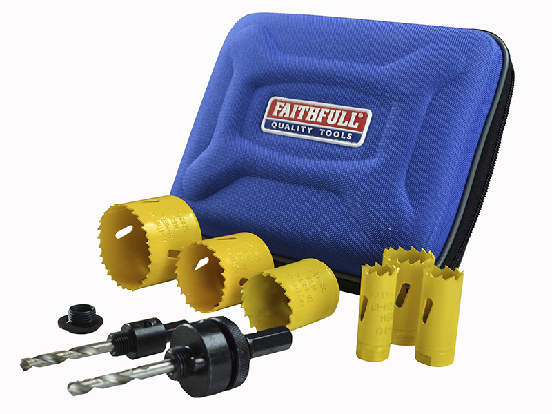 Universal Varipitch Holesaw Plumber's Kit 9 Piece 19-57mm