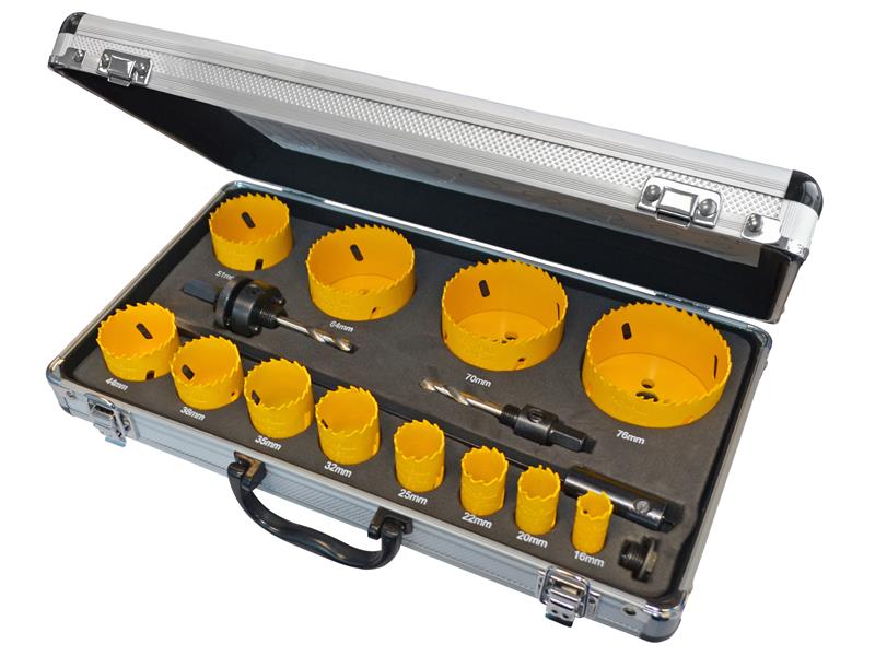 Universal Varipitch Holesaw Kit 16 Piece 16-76mm