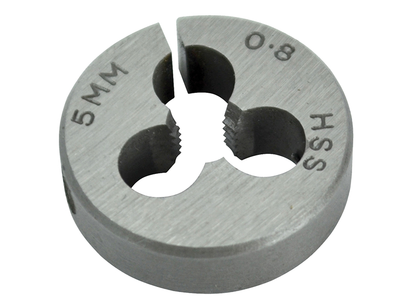 HSS Straight Flute Split Die M5 x 0.8 13/16in OD