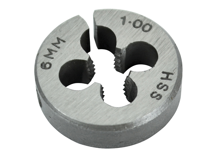 HSS Straight Flute Split Die M6 x 1.0 13/16in OD