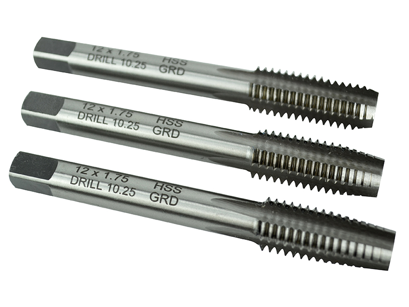 HSS Straight Flute Tap Set M12 x 1.75 3 Piece