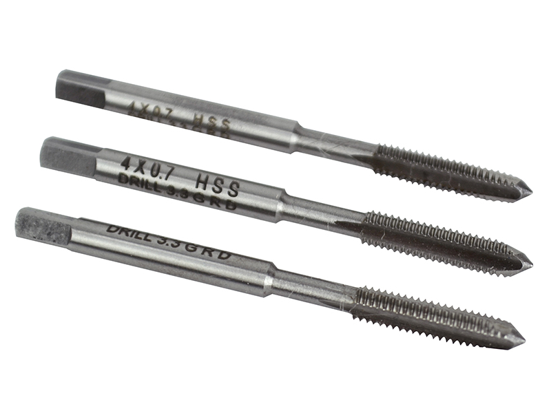 HSS Straight Flute Tap Set M4 x 0.7 3 Piece