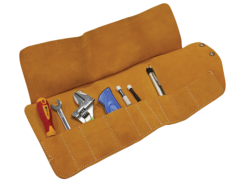FAILTR10 - 10 Pocket Leather Tool Roll 48 x 27cm