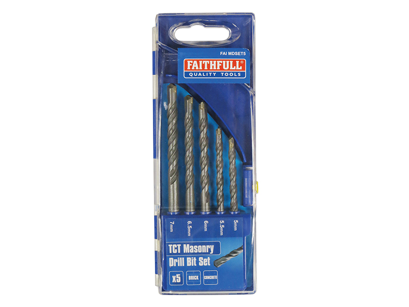 Standard Masonry Drill Set of 5 5-7mm