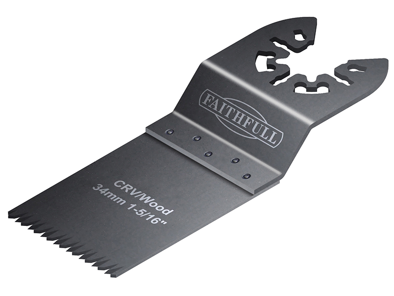Multi-Function Tool CrV Flush Cut Wood Blade Ground Side Set 34mm (Box 100)