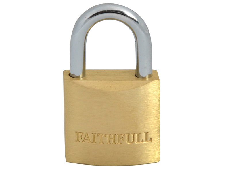 FAIPLB25 - Brass Padlock 25mm 3 Keys