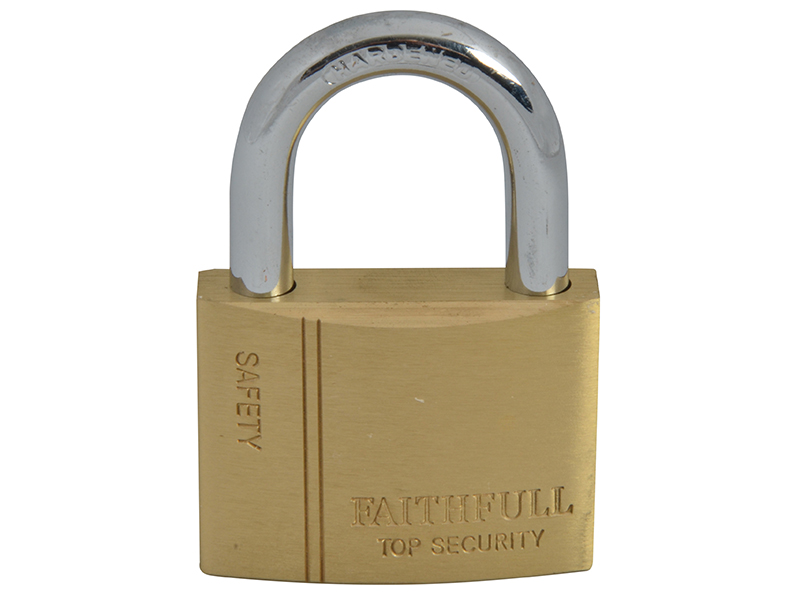 FAIPLB50 - Brass Padlock 50mm 3 Keys