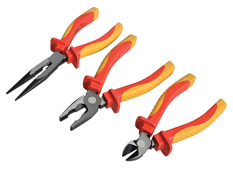 VDE Pliers Set With Pouch 3 Piece