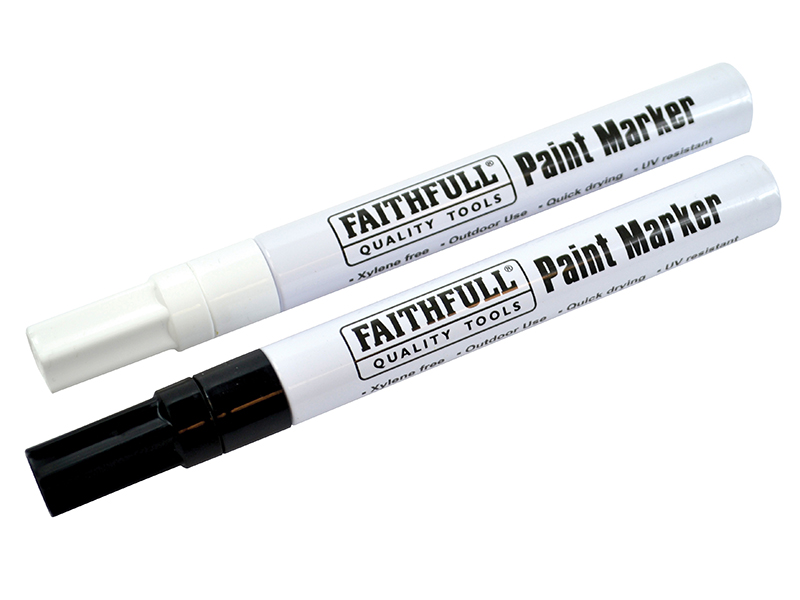 FAIPMBLKWHI - Paint Marker Pen Black & White (Pack 2)