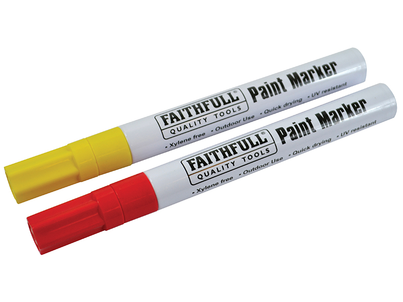 FAIPMYELRED - Paint Marker Pen Yellow & Red (Pack 2)