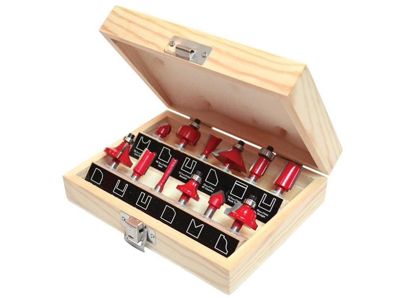 1/4in TCT Router Bit Set 12 Piece