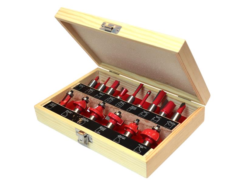 1/2in TCT Router Bit Set 15 Piece