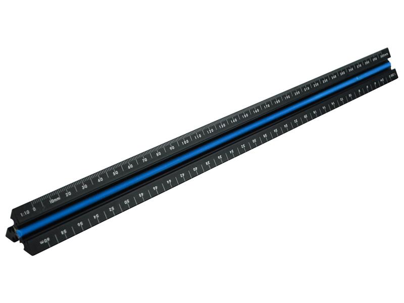 FAIRULETACNC - Prestige Tri-Scale Architect Rule Black Aluminium 300mm