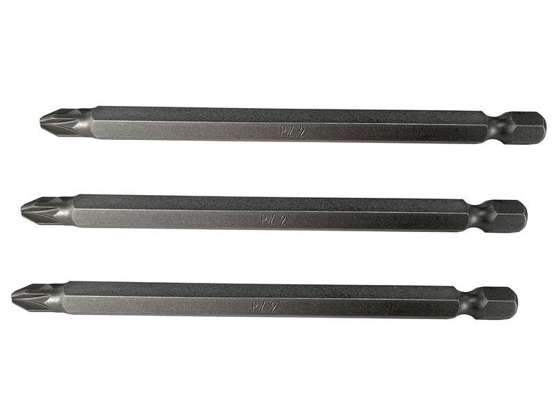 FAISBPZ2100 - Pozidriv S2 Power Screwdriver Bits PZ2 x 100mm (Pack 3)