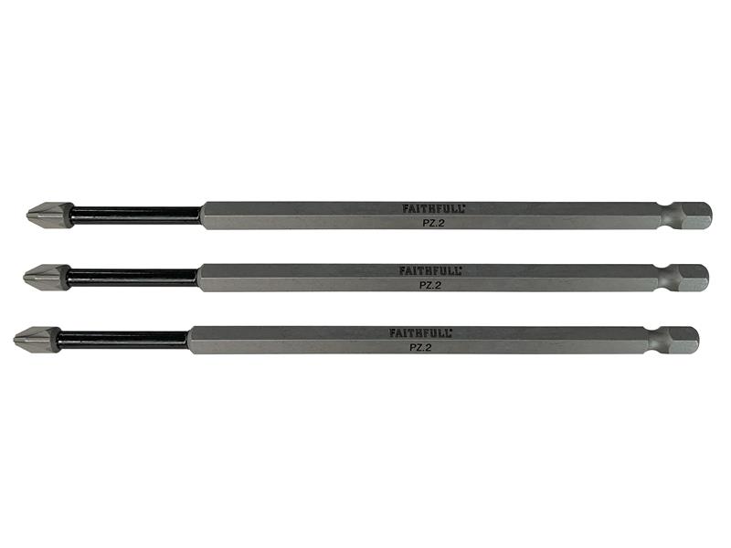 FAISBPZ2150I - Pozidriv Impact Screwdriver Bits PZ2 x 150mm (Pack 3)