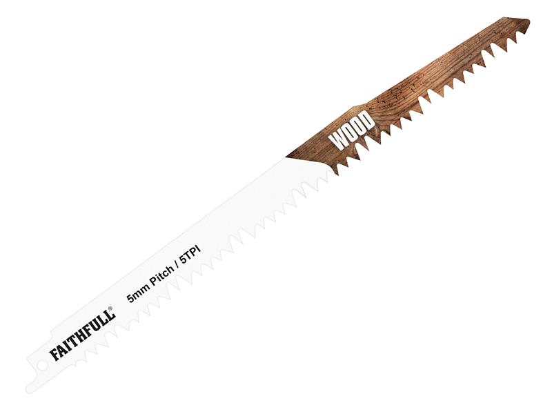 FAISBS1531L - S1531L Sabre Saw Blade Wood 240mm 5 TPI (Pack of 5)